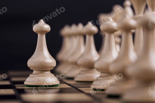 Preview: Chess Pieces On A Chessboard. Studio Shot