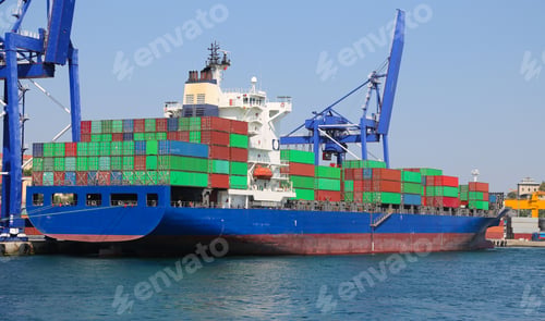 Preview: Container Ship Is Loading In A Port