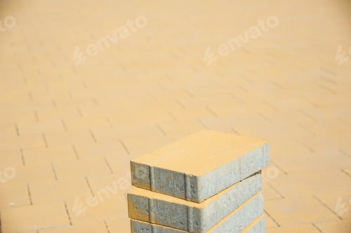Preview: Laying Paving Slabs By Mosaic Close-Up. Road Paving, Construction. Repairing Sidewalk.