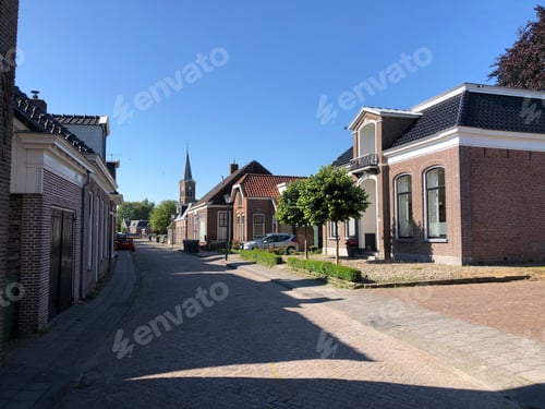 Preview: Street In Jirnsum Friesland The Netherlands
