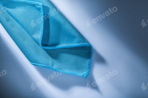 Preview: Blue Cleaning Cloth On White Background.