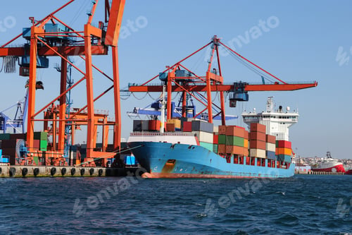 Preview: Container Ship Is Loading In A Port