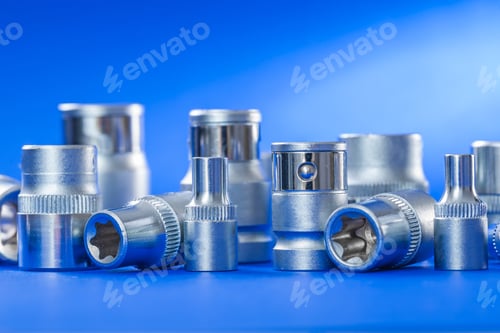 Preview: Automobile Keys Torx On Blue Background