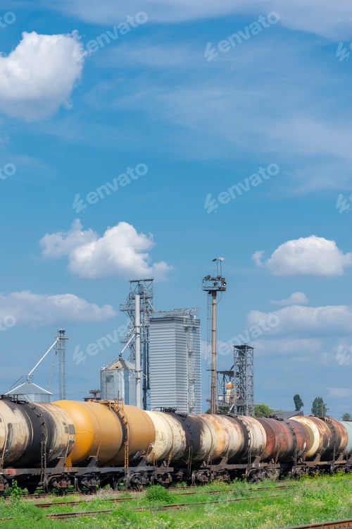 Preview: Oil Being Transported In Railway Cars On The Track