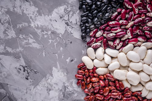 Preview: Fresh Organic Natural Beans On Stone Background