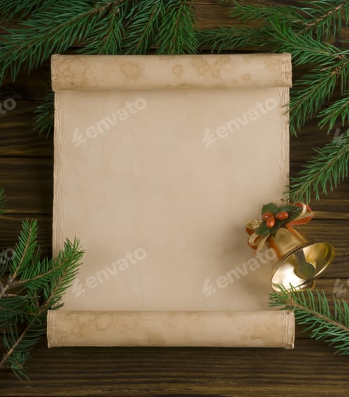 Preview: Christmas Decorations On Wooden Background