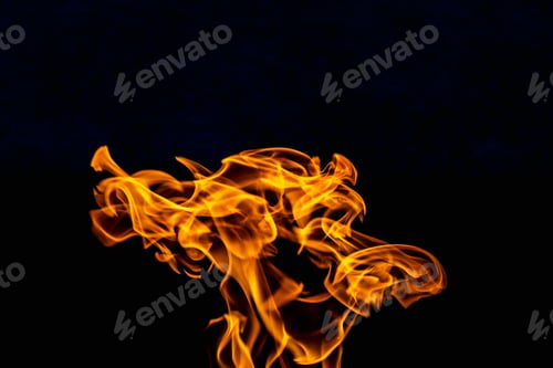 Preview: Abstract Black Background With Fire And Copy Space For Text Or Lettering