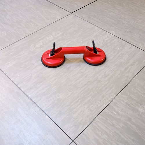 Preview: Vacuum Equipment In Red For Removing Tiles From Floors, Close Up