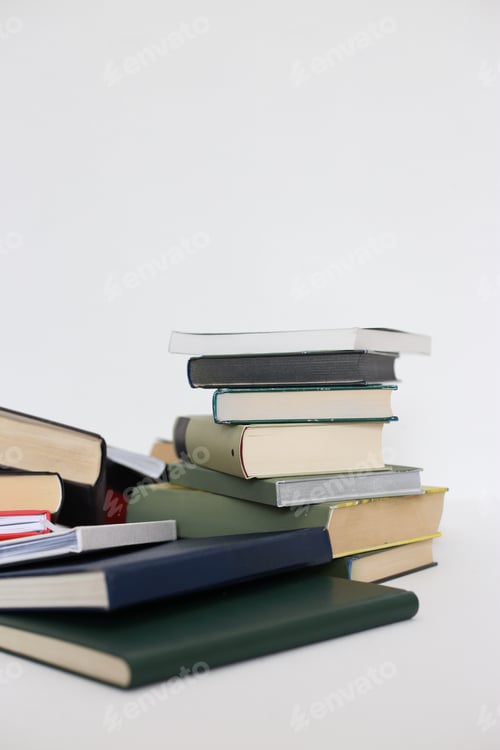 Preview: Stack Of Books On White Background
