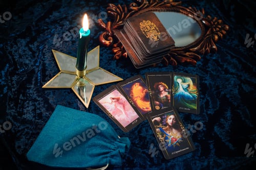 Preview: Europe, Ukraine. Kiev, August 21: Illustrative Editorial. Interesting European Tarot Cards, Magic