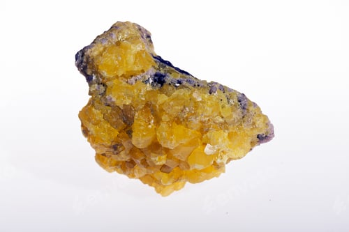 Preview: Sulfur In The Ore With A Hint Of Violet On The White Background