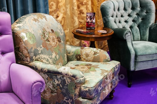 Preview: Detail Of Classic Furniture Sofa In Living Room.