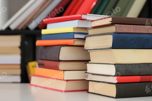 Preview: Books On The Table In Library