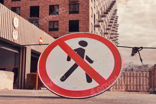 Preview: Passage Sign Closed On The Road