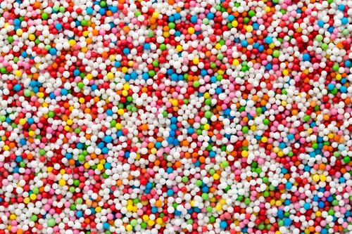 Preview: Small Sweet Sugar Ball Pattern. Food Colored Ball.