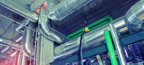 Preview: Equipment, Cables And Piping As Found Inside Of A Modern Industrial Power Plant