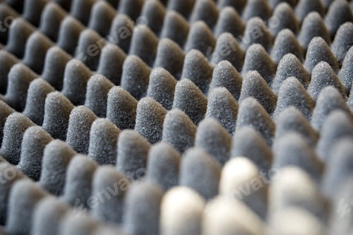 Preview: Dark Artificial Foam, Acoustic Foam Insulation Texture On Background.