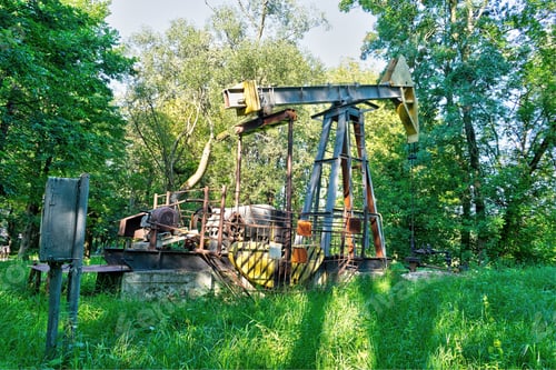 Preview: Oil Pump At Work On The Oil Well In The Forest