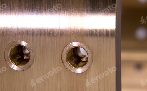 Preview: Precisely Manufactured Bronze Product, Machining And Metal Dimension Measurement.