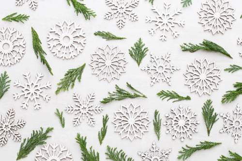 Preview: Christmas Composition. Gifts, Cones Decorations On White Background. Christmas, Winter, New Year