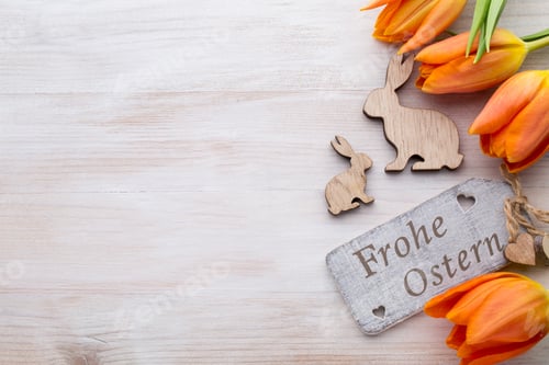 Preview: Easter And Spring Accessories. Greeting Card.