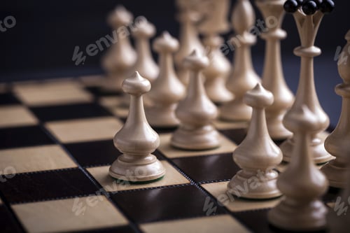 Preview: Chess Pieces On A Chessboard. Studio Shot