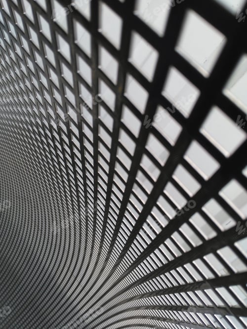 Preview: A Stainless Steel Perforated Sheet Metal, A Stainless Steel Square Screen In The Background.