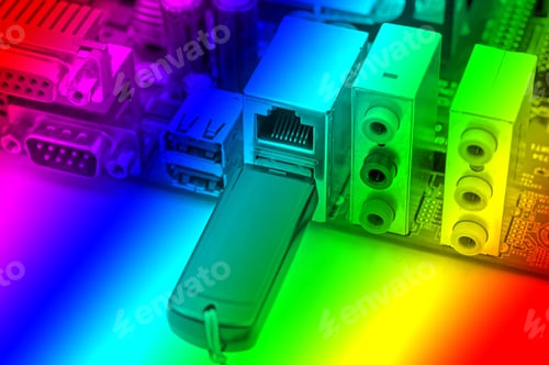 Preview: Compact Information Storage Unit - Usb Drive Connected To Motherboard