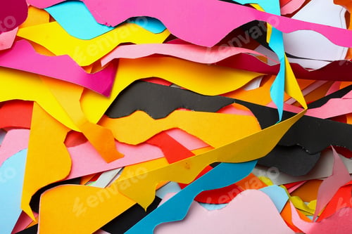 Preview: Pieces Of Cut Colored Paper, Background