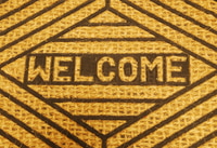 Preview: Close-Up On A Beautiful Welcome Home Door Mat