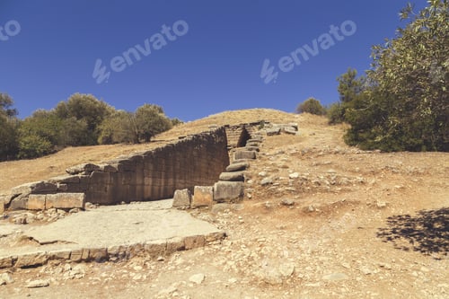 Preview: Entrance To The Treasury Of Atreus, Also Known As Tomb Of Agamemnon, In Mycenae, Greece. Vintage