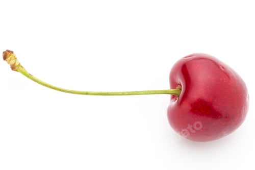 Preview: Cherry, Fresh On A White Background.