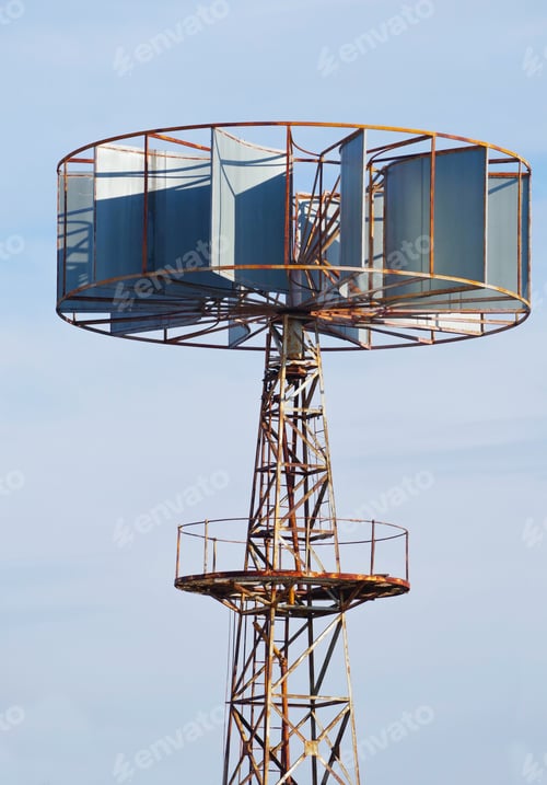 Preview: Wind Turbine Generate Electricity On Background Of Blue Sky