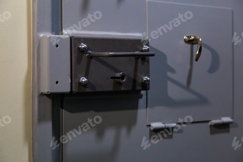 Preview: The Door Of A Prison Or Detention Center. Background