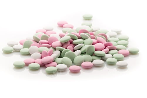 Preview: Small Round Candy-Colored On The White Background.