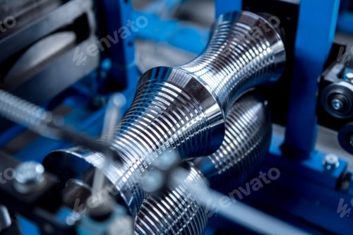 Preview: Metal Sheet Forming Machine At The Modern Metalwork Factory.
