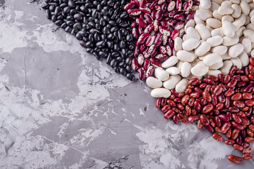 Preview: Fresh Organic Natural Beans On Stone Background