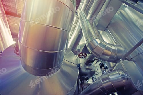 Preview: Equipment, Cables And Piping As Found Inside Of A Modern Industrial Power Plant