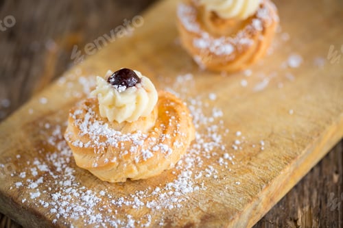Preview: Delicious Home Made Zeppole Pastries Typical From South Of Italy, Puglia, Region