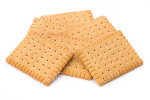 Preview: Butter Cracker On White Background.