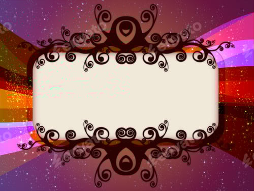 Preview: Ornate Swirls Frame a Colorful Starry Sky