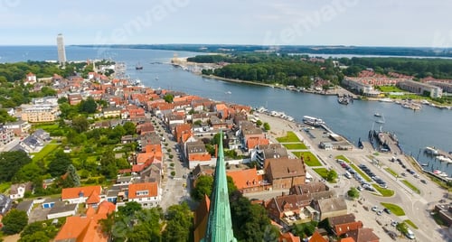 Preview: Aerial View Of Travemunde At Sunset, Germany.