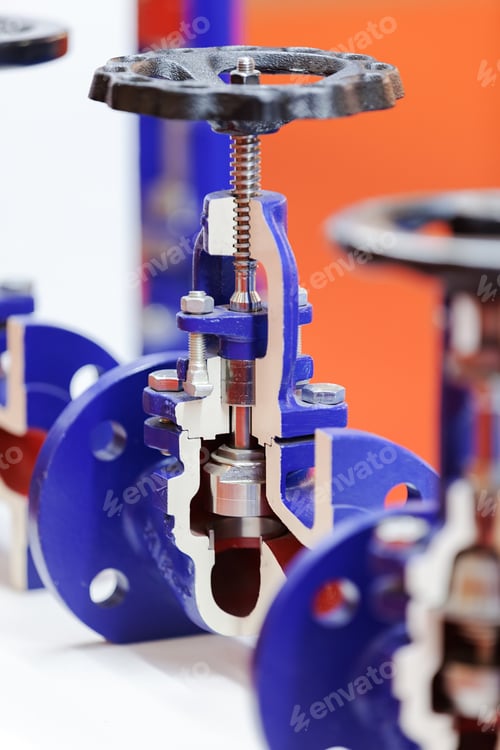 Preview: Section Of Double Eccentric Control Valve For Machines , Note Shallow Depth Of Field