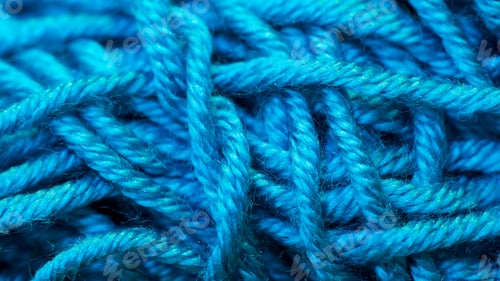 Preview: Abstract Detail of Knitted Blue Yarn