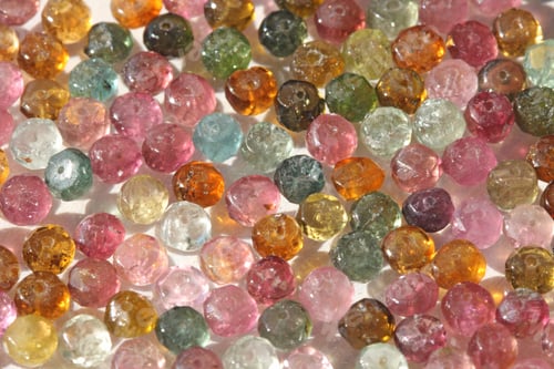 Preview: Tourmaline. Natural Stone Multi-Colored Tourmaline. Green, Yellow, Orange, Pink, Blue Tourmaline