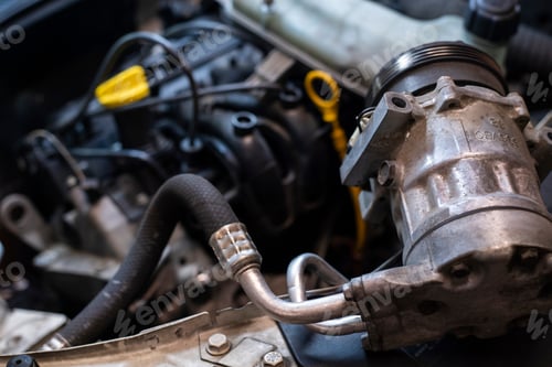 Preview: Air Conditioning Compressor Of A Car Engine Disassembled