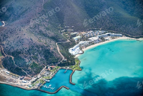 Preview: Aerial View Of Great Barrier Reef Island, Australia.