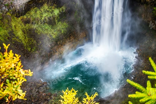 Preview: Aerial View Of Powerful Waterfalls.