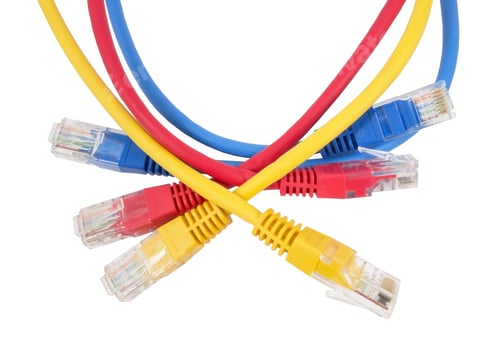 Preview: Network Ethernet Cable Over White Background