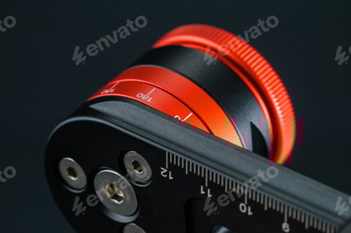 Preview: Detail Of Panoramic Head On The Dark Background For Making Of Virtual Tours And Panoramic Pictures.